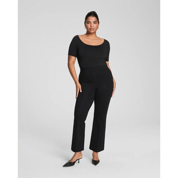 SPANX Pants - SPANX Women's Black Supersmooth PerfectFit Ponte Kick Flare Pants Size Medium